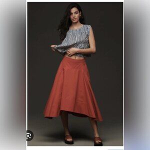 🦊Top Rated Anthropologie Mare Mare Basque waist midi skirt. L or M depending